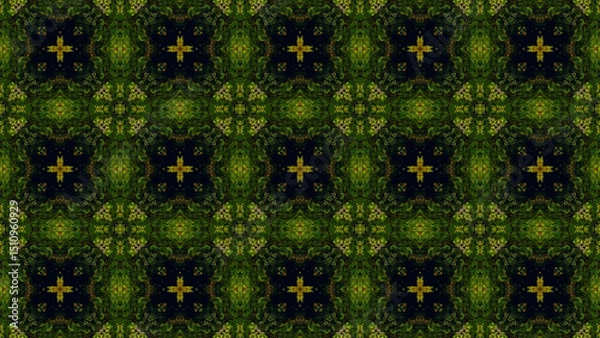 Fototapeta 4K coloful kaleidoscope pattern motif design. Abstract wallpaper, colorful Texture.