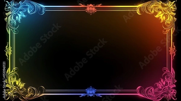 Obraz Ornate multicolored frame