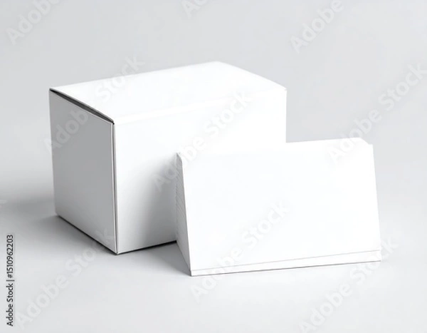 Obraz Blank white boxes on gray background