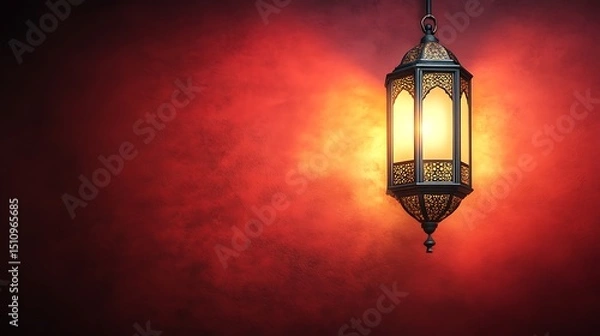 Obraz Ornamental lantern, warm glow