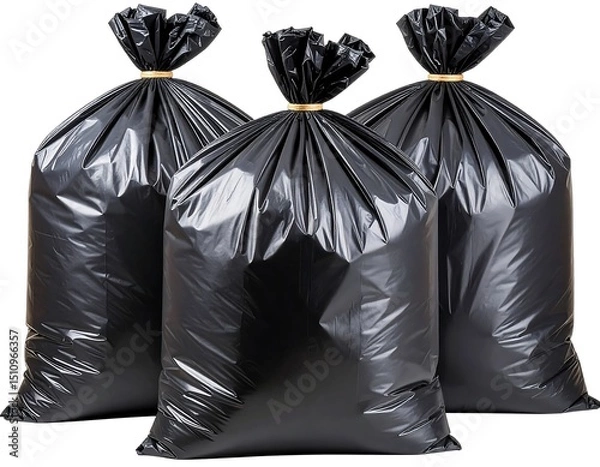 Obraz Three black garbage bags (1)