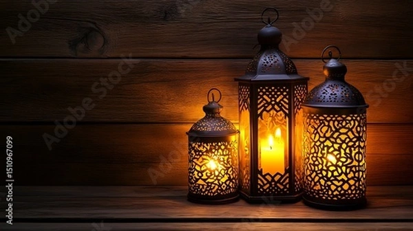 Obraz Intricate lanterns, warm glow