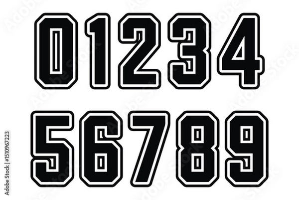 Obraz Sports Jersey Numbers Set vector.