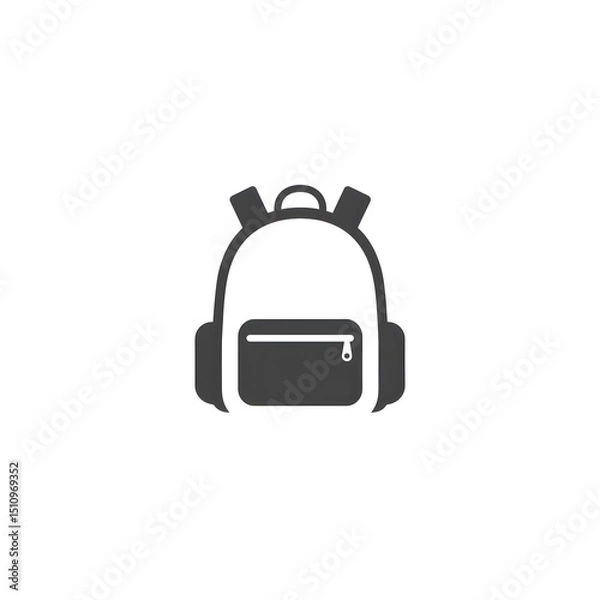Obraz Simple black backpack icon (1)
