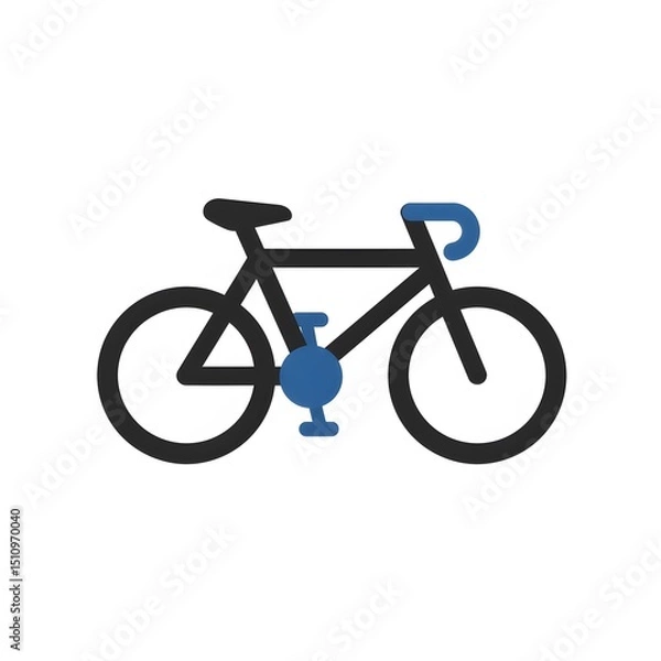 Obraz Simple black outline graphic of a bicycle