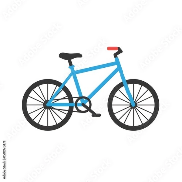 Obraz Simple blue bicycle graphic