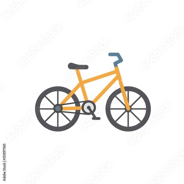 Obraz Simple, flat, colored illustration of a bicycle