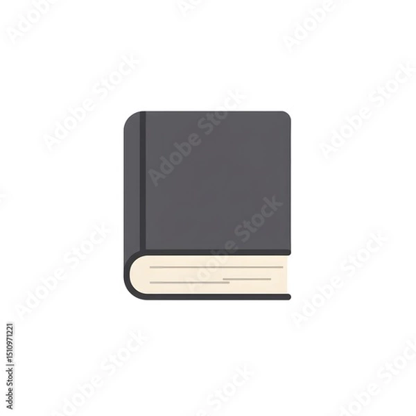 Obraz Simple, flat icon of a dark gray book