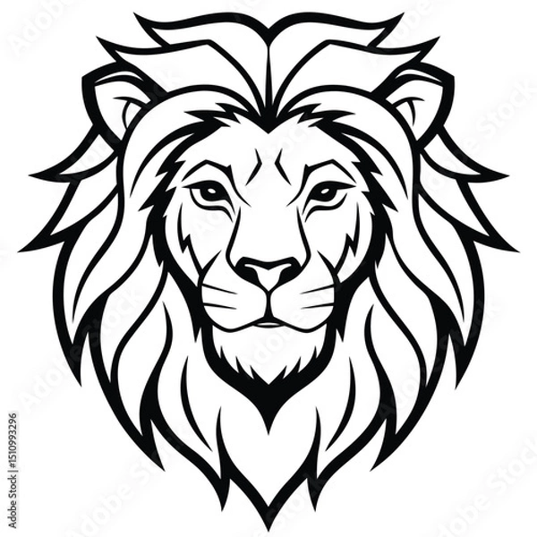 Fototapeta lion head vector