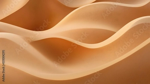Fototapeta Abstract, flowing, beige forms