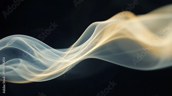 Fototapeta Abstract smoke patterns on black background