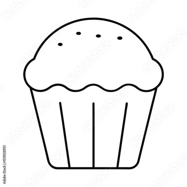 Fototapeta cupcake with chocolate icing