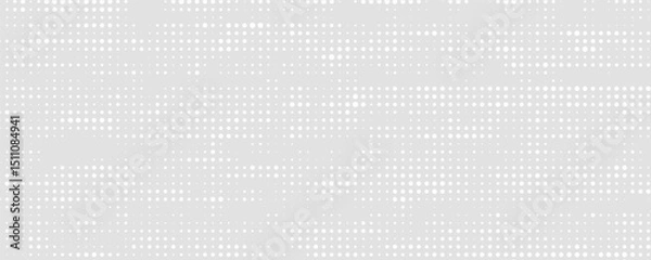 Fototapeta Dot white gray wave light technology texture background. Abstract big data digital concept.