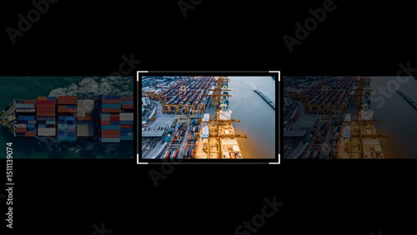 Obraz Trade, imports, exports and tariffs.