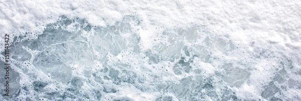 Fototapeta Aerial View of Ocean Waves Crashing