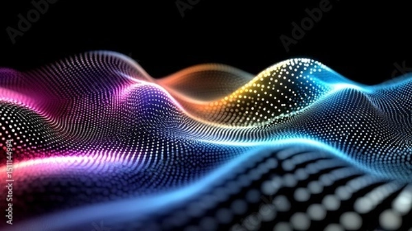 Fototapeta Abstract digital wave form (2)