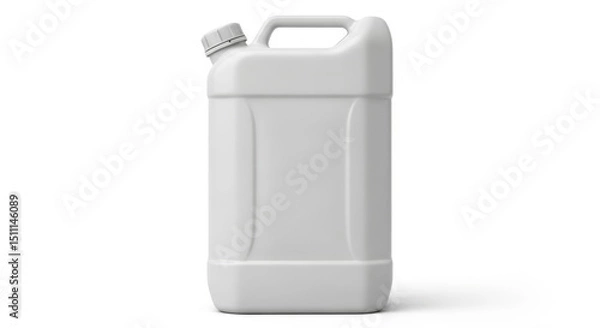 Obraz 白いプラスチック容器、閉じたキャップ付き
