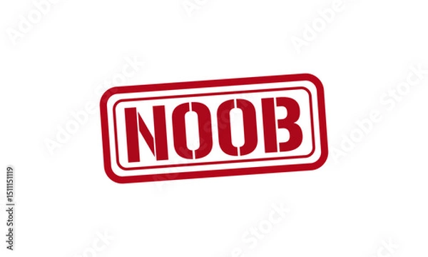Obraz NOOB red stamp text vector, rubber stamp