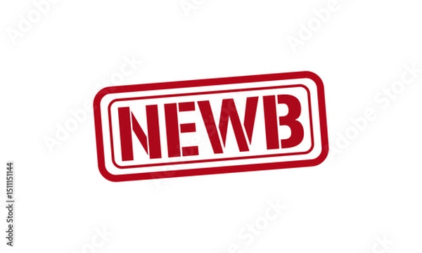 Obraz NEWB red stamp text vector, rubber stamp