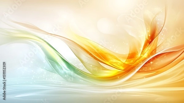 Fototapeta Abstract fluid design with soft colors and light effects