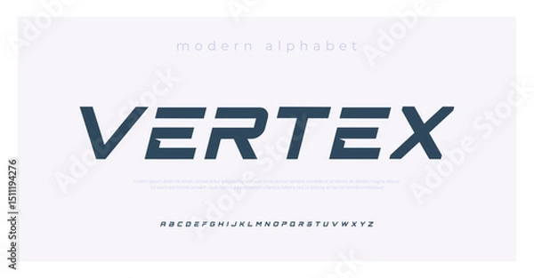 Obraz Future Modern Alphabet Font. Perfect for Typography, Branding and Lettering Design