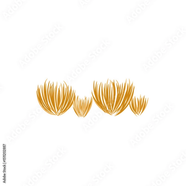 Obraz tumbleweed grass vector illustration