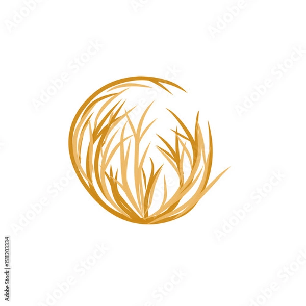 Obraz tumbleweed grass vector illustration