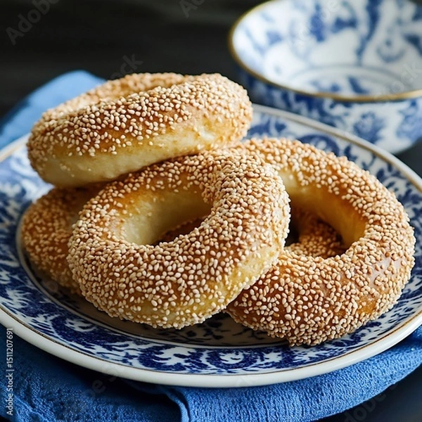 Obraz Warm Ka'ak Lebanon sesame bread rings