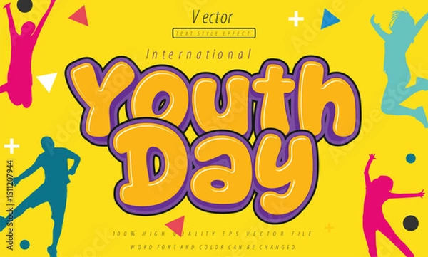 Obraz International youth day with text effect