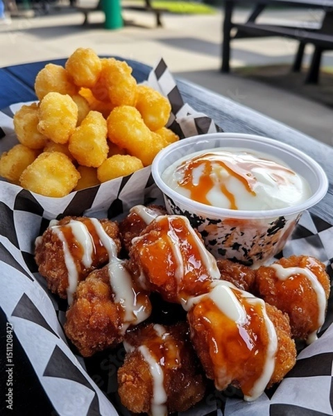 Obraz Wisconsin Cheese Curds Milwaukee fried squeaky dairy bites calcium rich snack