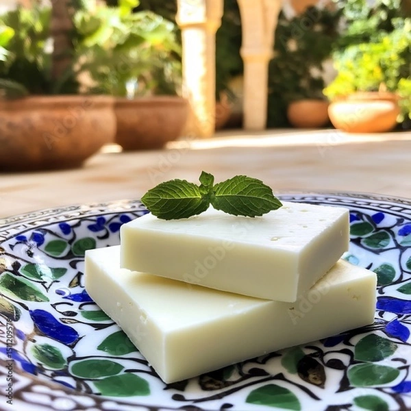 Obraz Akkawi Cheese Palestine brined white cheese