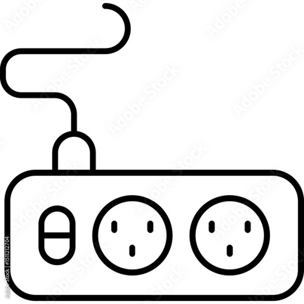 Fototapeta Power strip Icon
