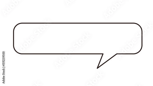 Obraz ベクターのシンプルな吹き出し　四角のコピースペース