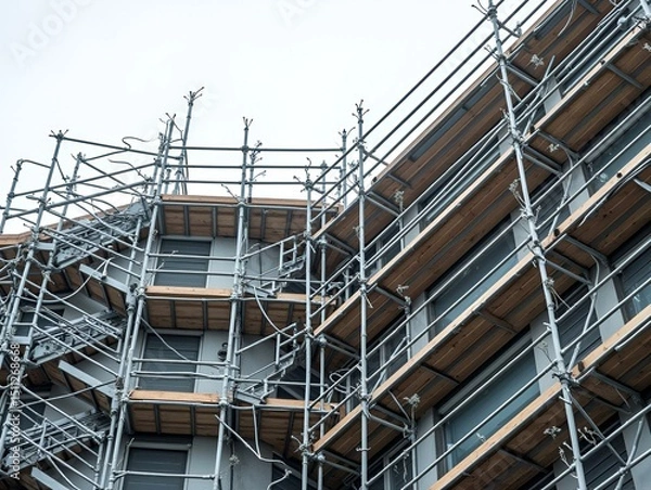 Obraz building with scaffolding