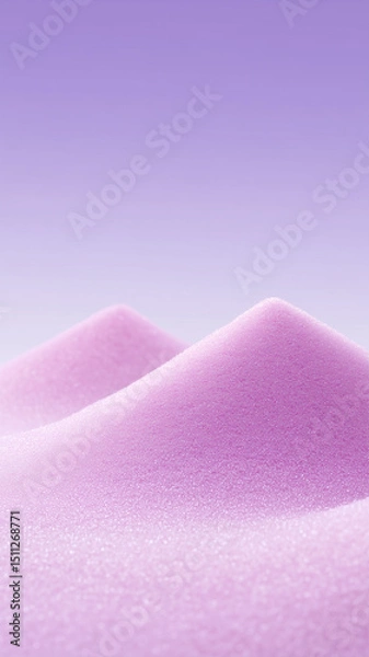 Fototapeta Pink powder dunes with soft texture and smooth gradient background