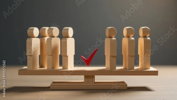 Obraz Symbol of Selection: Finding the Right Element. Excellent for use in recruitment materials, content on identifying key components