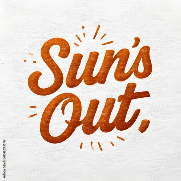 Obraz Bright and Vibrant Summer Sunshine Typography: Fun and Creative Outdoor Adventure Lettering for a Joyful Vacation Spirit in Warm Weather