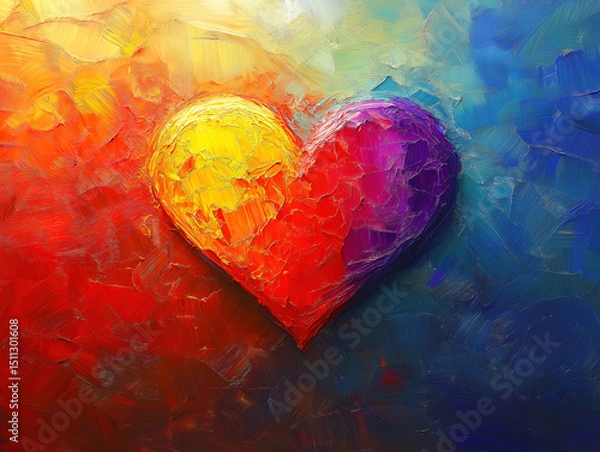 Fototapeta Liebe symbol with heart-shaped design for love concepts