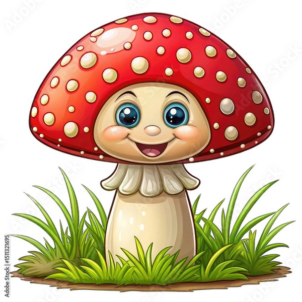 Obraz mushrooms in the grass