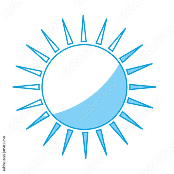 Obraz sun icon over white background. vector illustration