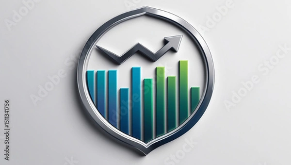 Fototapeta graph icon on a white background