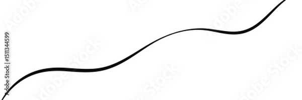 Fototapeta Black on white Horizontal zig zag line wave element. undulating zigzag, crisscross stripes . Vector Illustration . EPS 20 .  