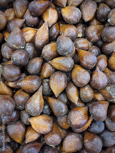 Obraz Large pile of salak fruit, also known as snake fruit.