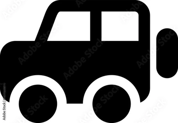 Fototapeta jeep illustration on a white background   