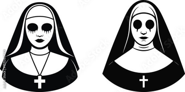 Fototapeta Set of halloween silhouettes, High-quality Halloween vector illustration featuring spooky and fun design elements including ghosts, jack-o'-lanterns, bats, witches, skulls, and spider webs.