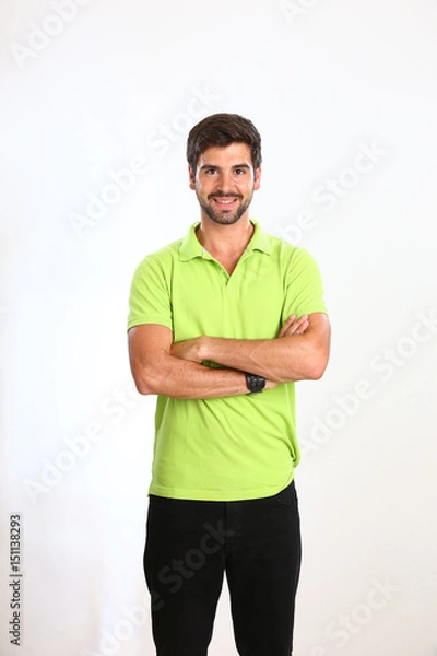 Obraz Young man is posing in a Studio
