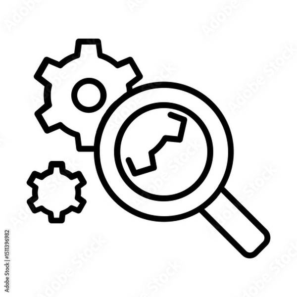 Fototapeta Search Analytic Icon