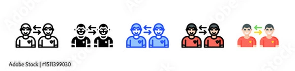 Fototapeta Substitution Icon Collection With Multiple Styles