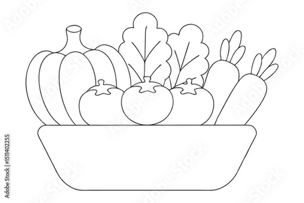 Obraz basket with vegetables