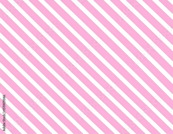 Obraz ピンクと白の斜めのシームレスな縞の背景